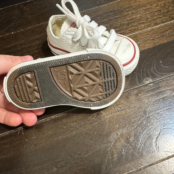 Converse Chuck Taylor All Star Infant Shoes White Baby Size 2 - Picture 3 of 4